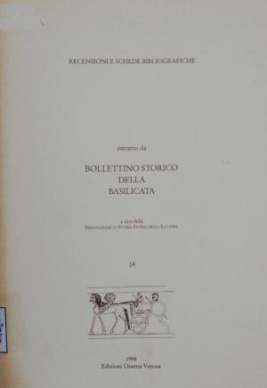 ESTRATTO DA BOLLETTINO STORICO DELLA BASILICATA NUMERO 14-1998